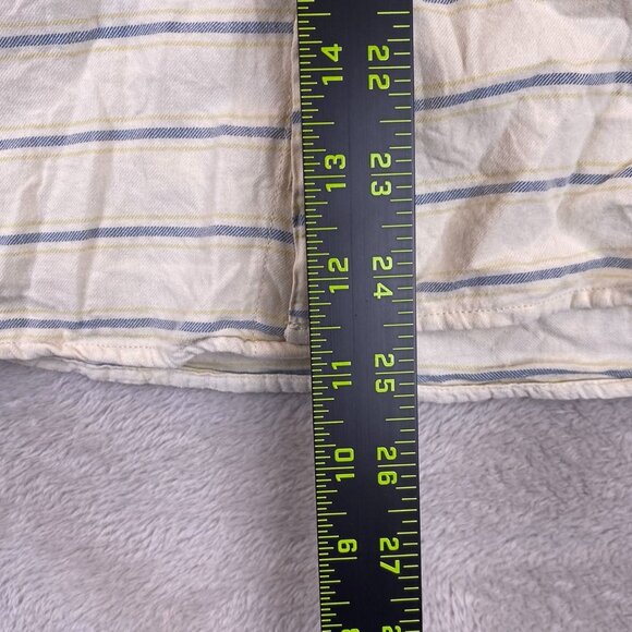 Marine Layer Mens Shirt Small Short Sleeve Striped Button-Up Yellow Blue Casual - Picture 3 of 11